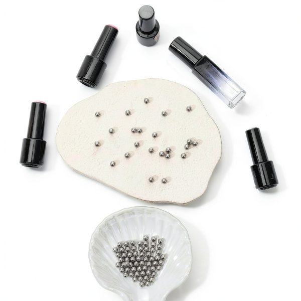YQQYG 100 PCS Paint Mixing Balls, Small Metal Ball Stainless Steel Bearing Balls for Model Mixing and Stirring of Paint or Nail Polish Shaker (0.19"/5mm)-2