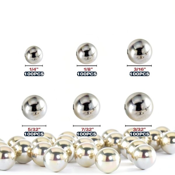 XIKE Stainless Steel Balls 600PCS Kit with Tweezers Case 6 Sizes-1