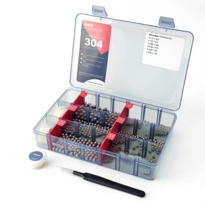 XIKE Stainless Steel Balls 600PCS Kit with Tweezers Case 6 Sizes-0