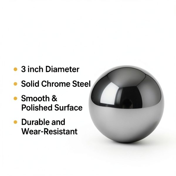 3 Inch Chrome Steel Bearing Ball G100 by BC Precision – Grade G25-1