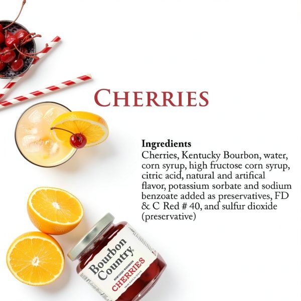 Bourbon Country Cherries - Colossal Maraschino Cherries for Cocktails-1